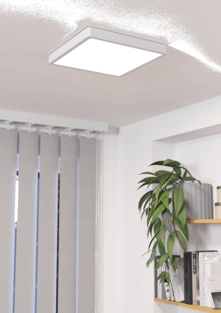 Witte plafonnière Fueva 5 28,5 bij 28,5cm Eglo 9008606244911
