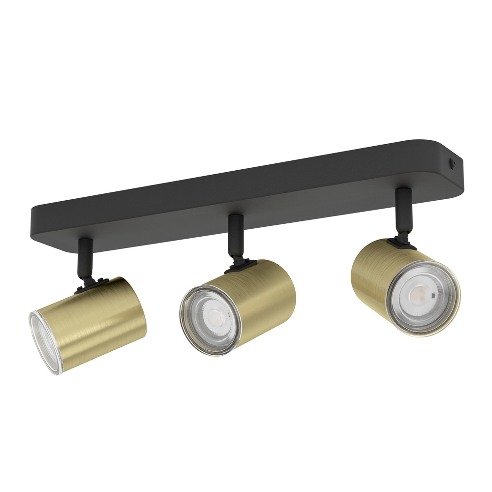 Badkamer spots Consuma 1 3x GU10 - zwart met goud