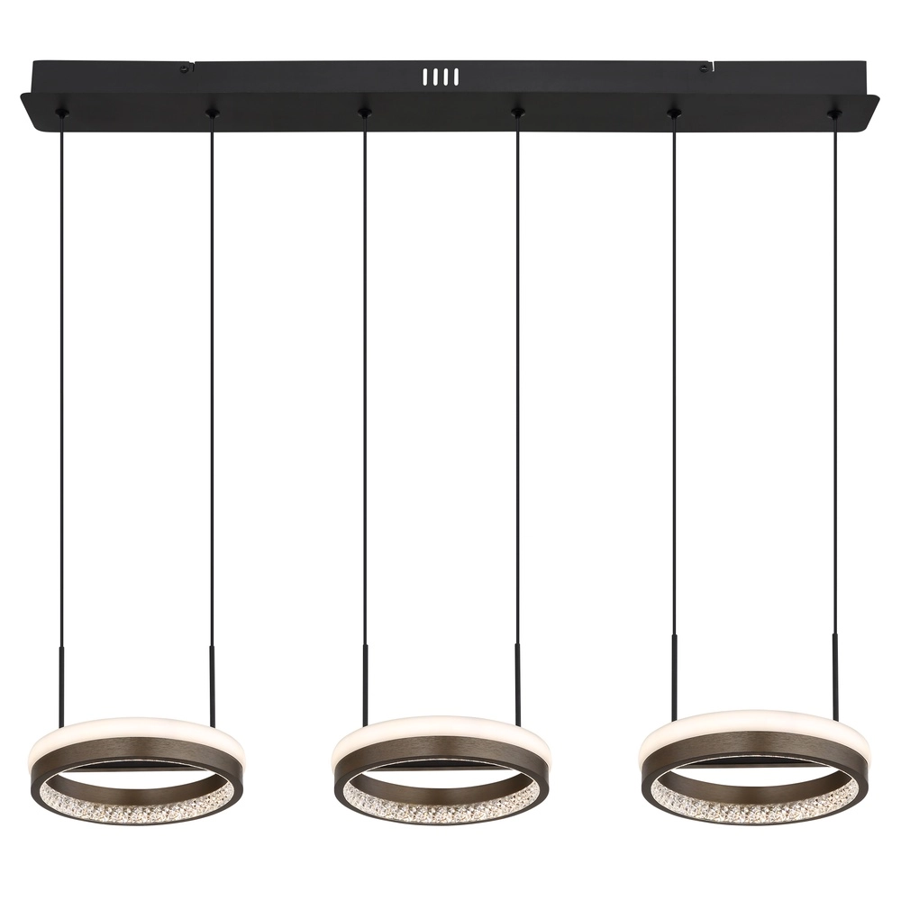 Design hanglamp Della zwart 3-lichts Globo 9007371462742