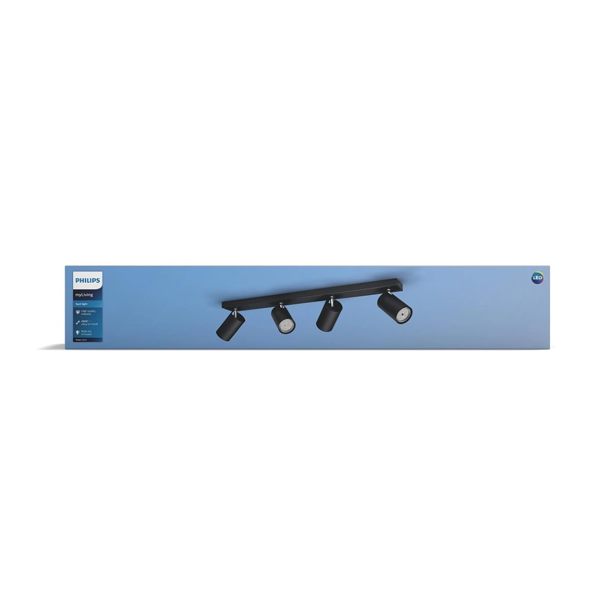 lamp Kosipo 4-lichts zwart Philips 8718696164945