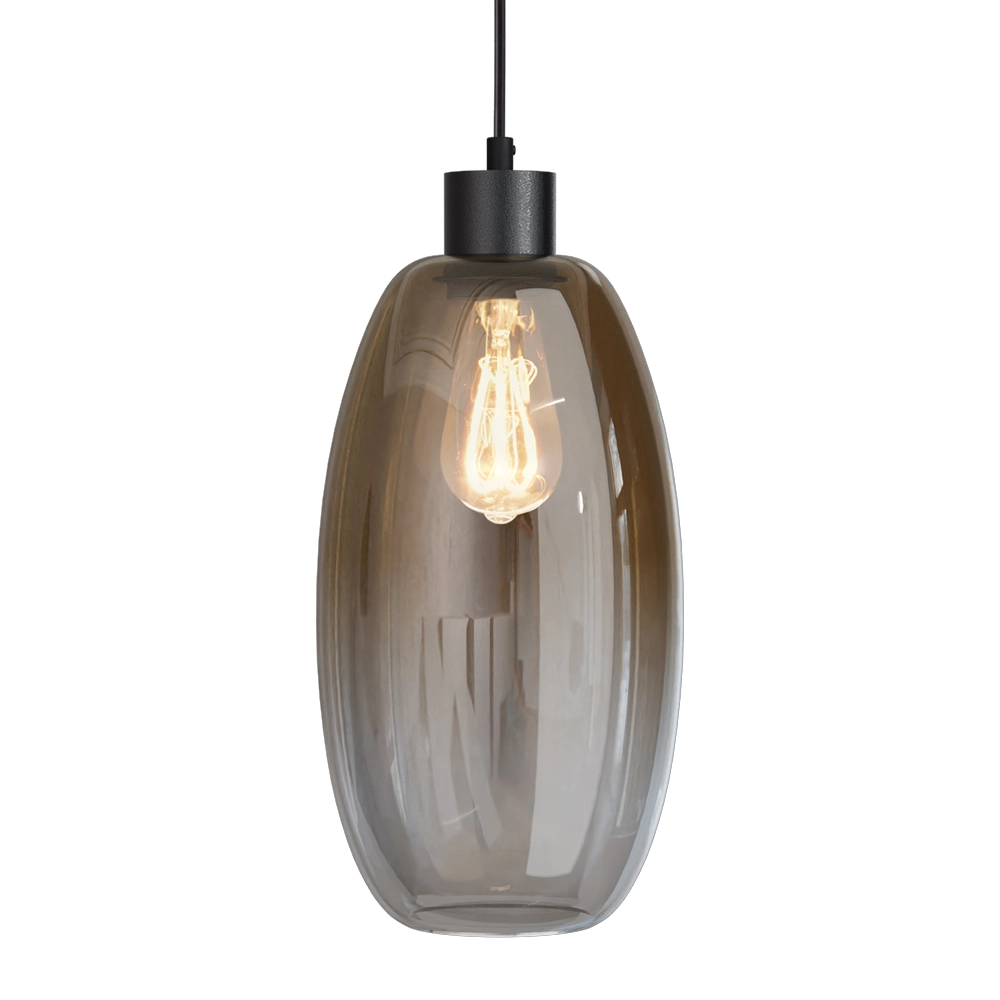 Glazen hanglamp Olive Ø 18,5cm - zwart Masterlight 8718121393780