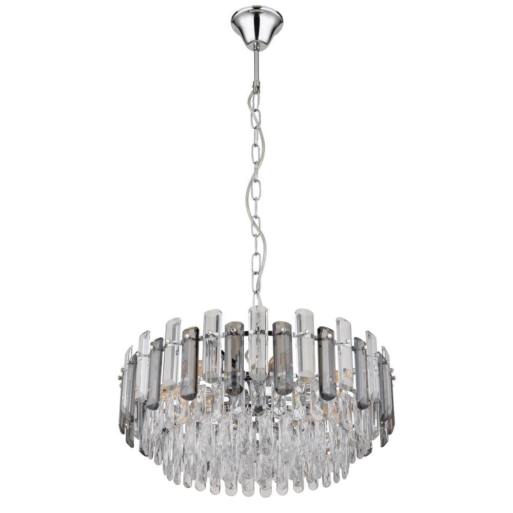 Kroonluchter Orgina chroom met kristal Globo 9007371487141
