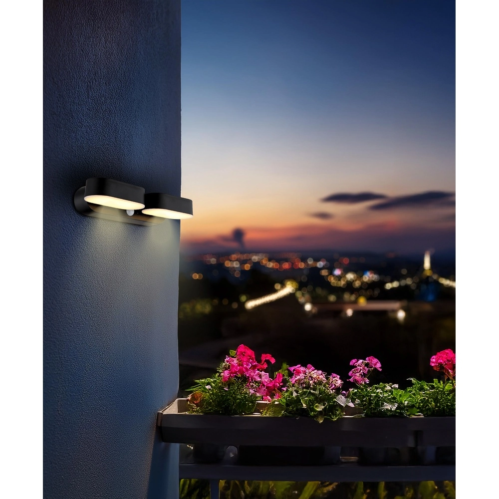 Priklamp Votaro zwart solar Globo 9007371510726