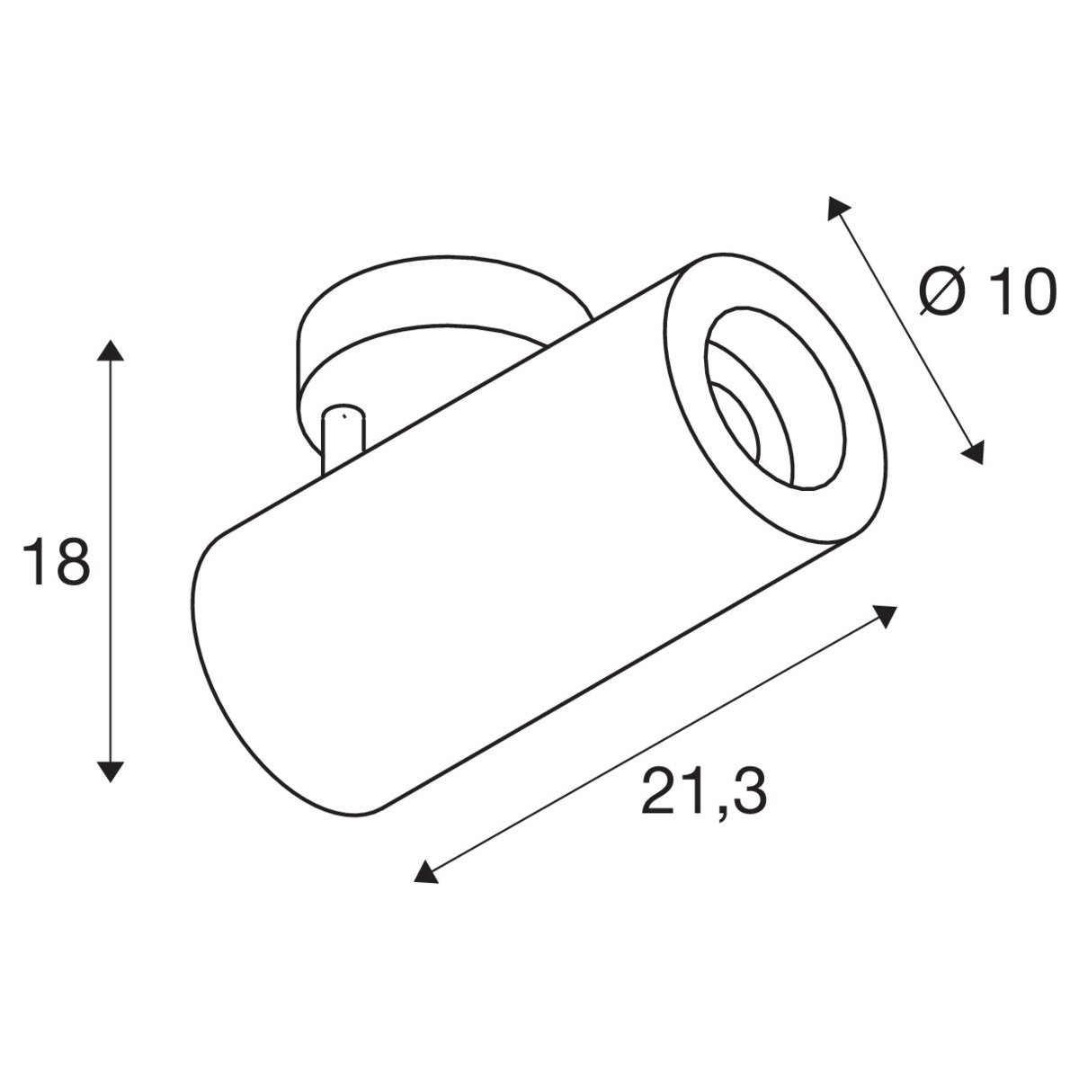 Ledspot Numinos 28w - 2700K - 10cm wit SLV 4024163244459