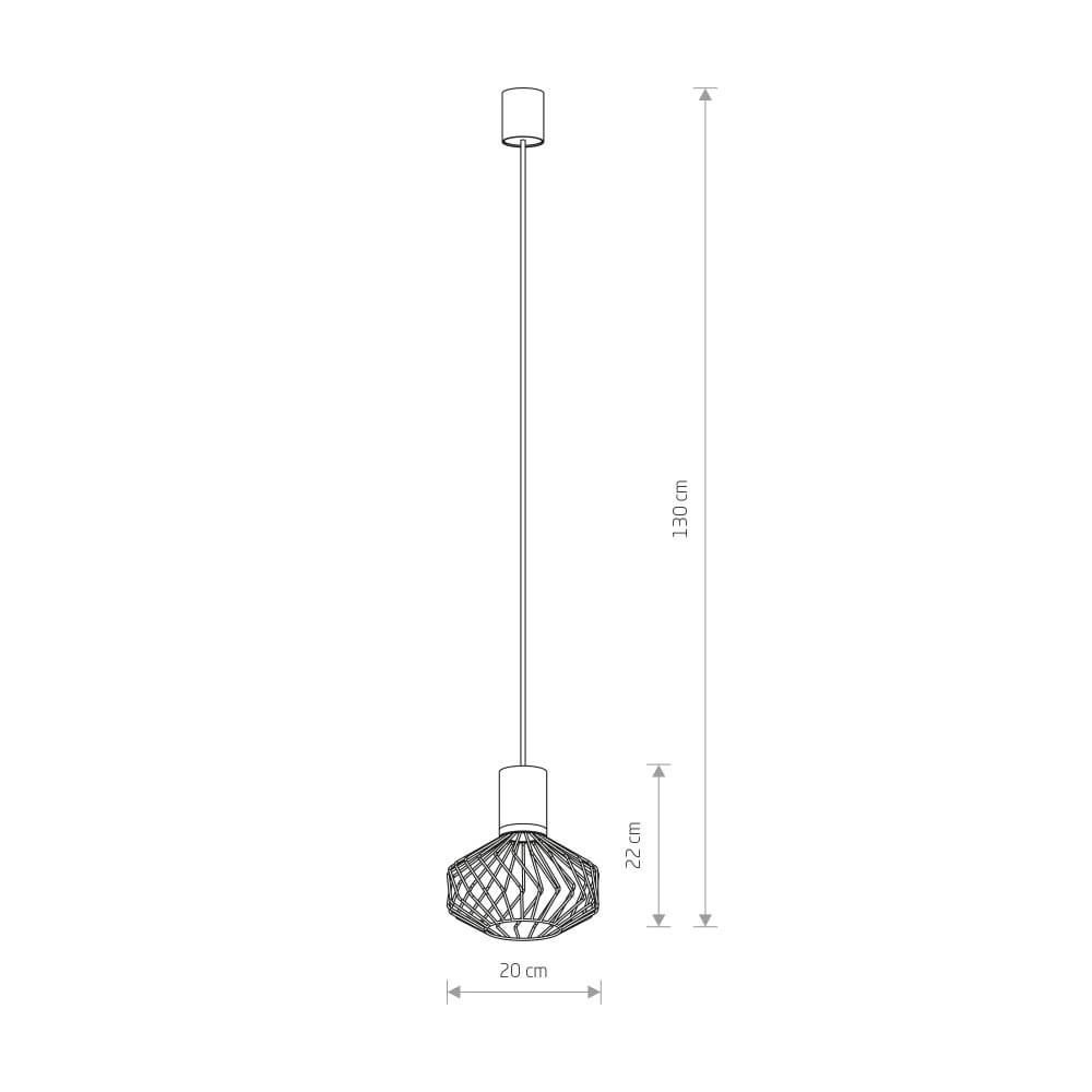Draadlamp Pico zwart met goud Lyora 5903139886291
