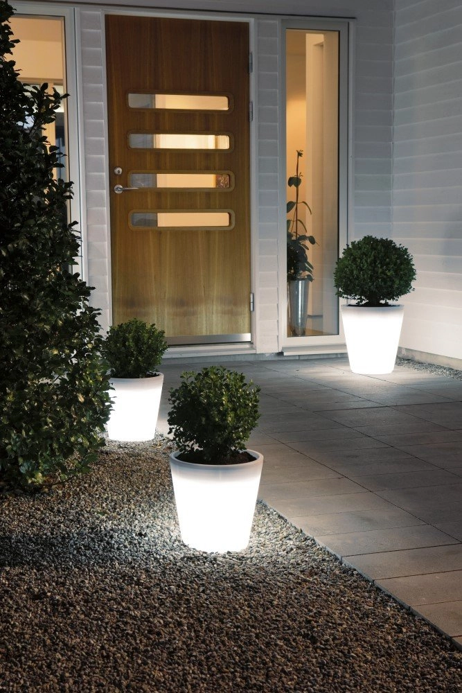 Led bloempot Assisi led 28cm - 2,5w - wit KonstSmide 7318307453003