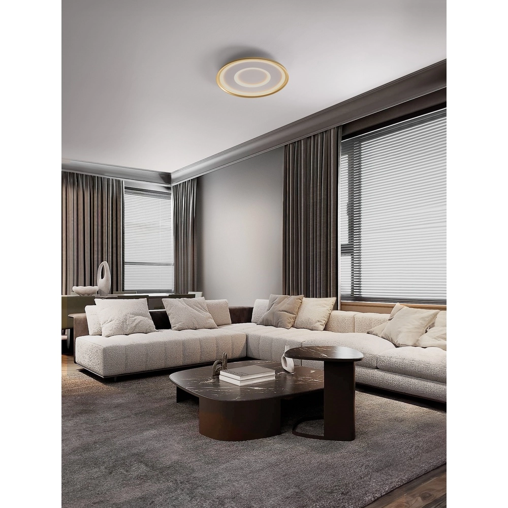Plafondlamp Figin goud Ø 50cm