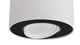 Witte opbouwspot Set met zwart Lyora 5903139889896