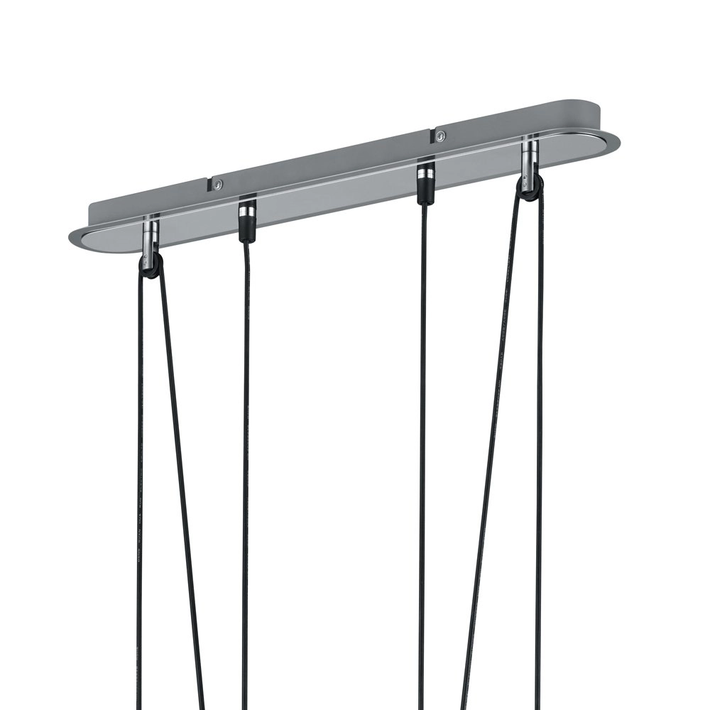LED hanglamp Levisto 4-lichts nikkel Trio 4017807281781