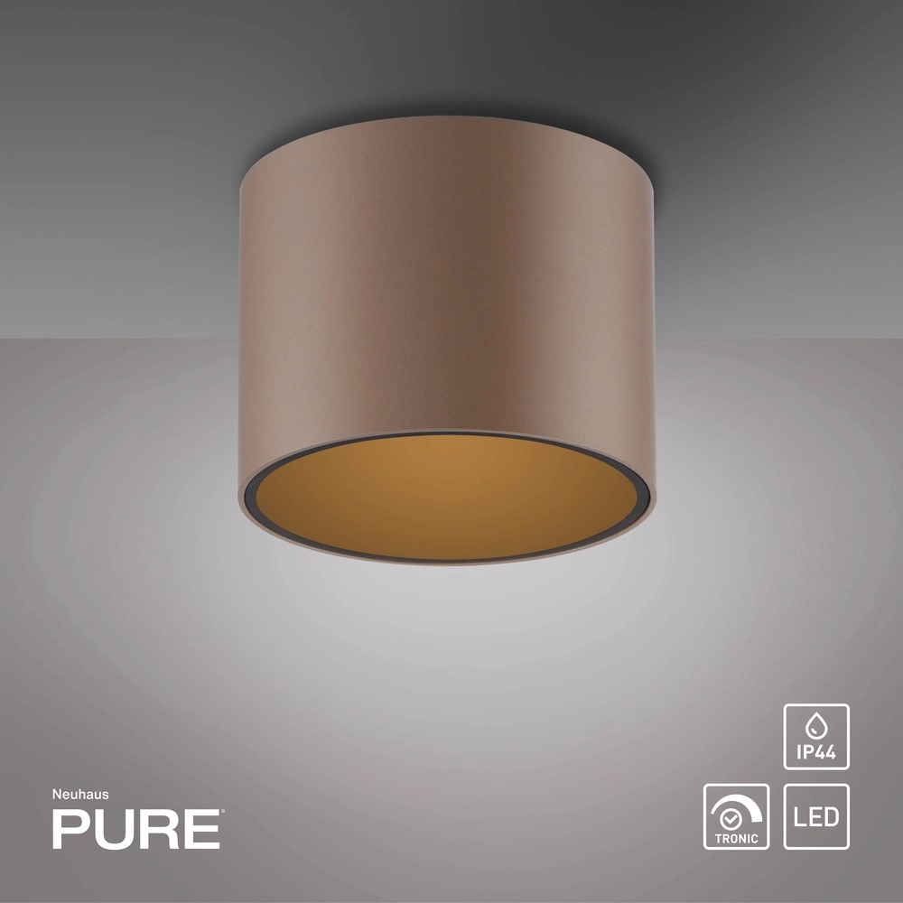 Plafond opbouwspot Pure Point Ø 11cm - bronce Paul Neuhaus 4012248395653