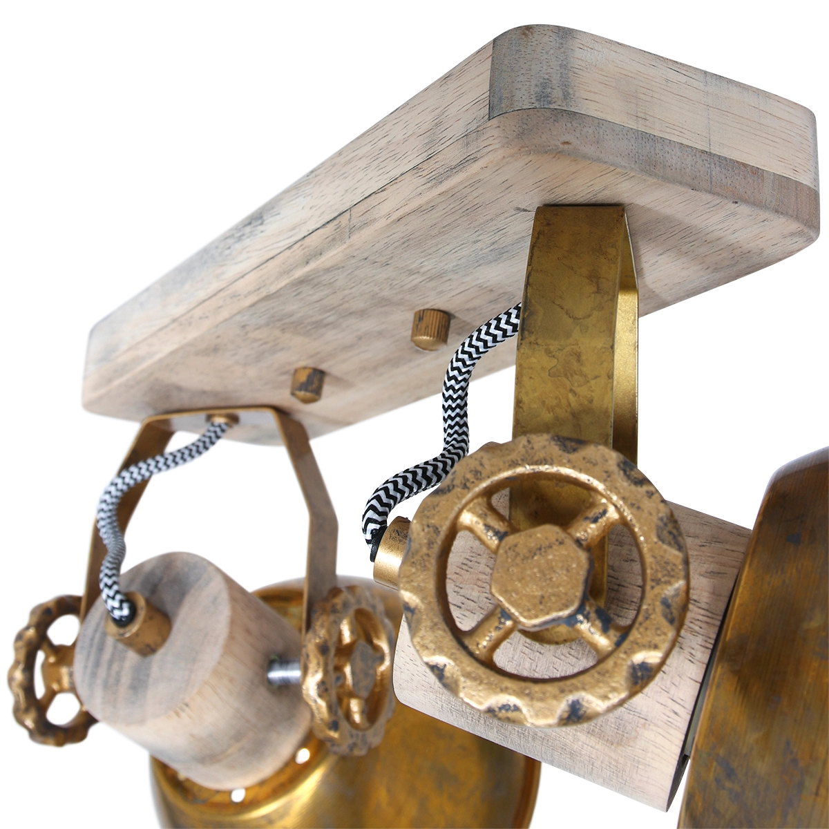 Dubbele opbouwspot Gearwood industrieel Steinhauer 8712746135039
