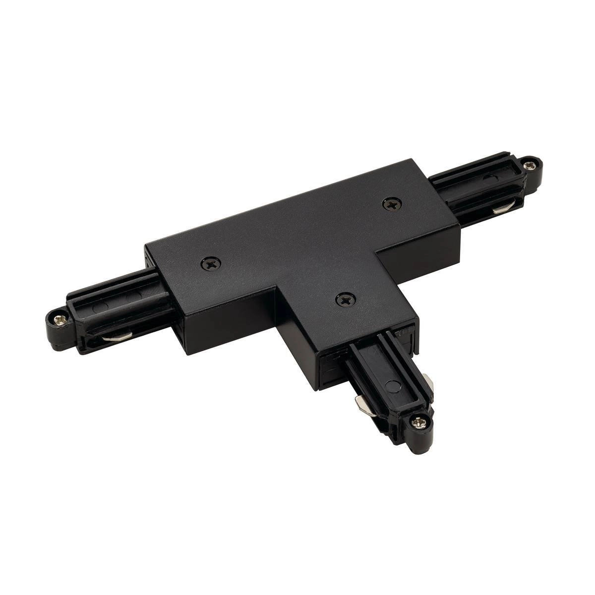 1-fase T-Connector 2 aarde rechts zwart