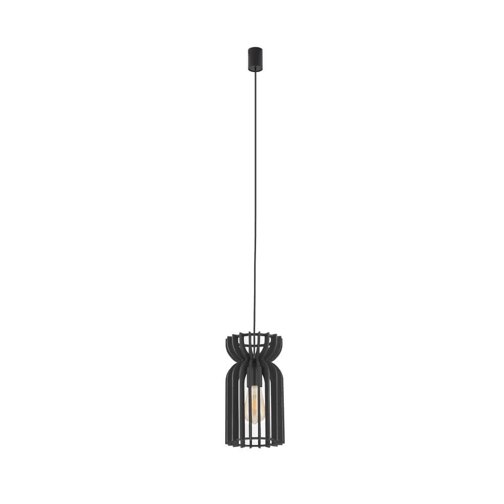 Houten hanglamp Kymi Ø 16cm - zwart Lyora 5903139105743