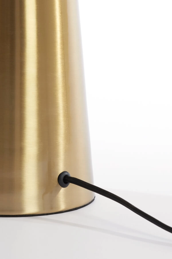 Tafellamp Pleat goud met bruin Ø 30cm Light & Living 8717807687724