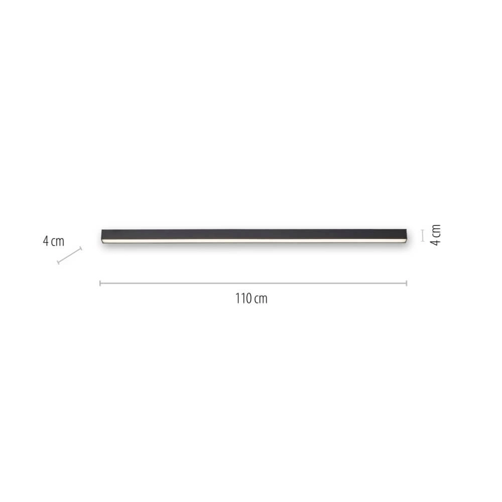 Strakke plafondlamp Pure Lines Straight antraciet Paul Neuhaus 4012248357903
