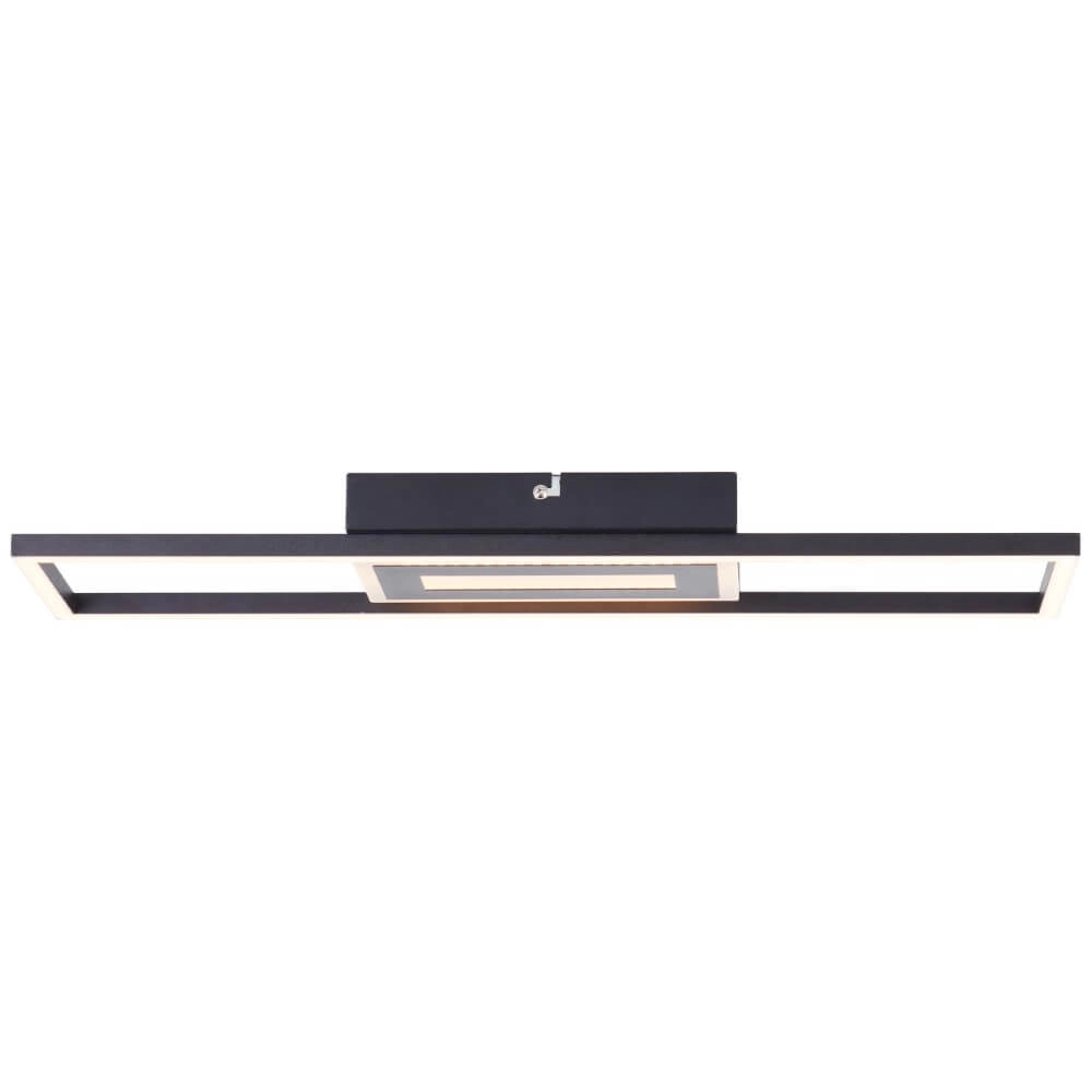 Plafondlamp Besson rechthoekig zwart Brilliant 4004353420009