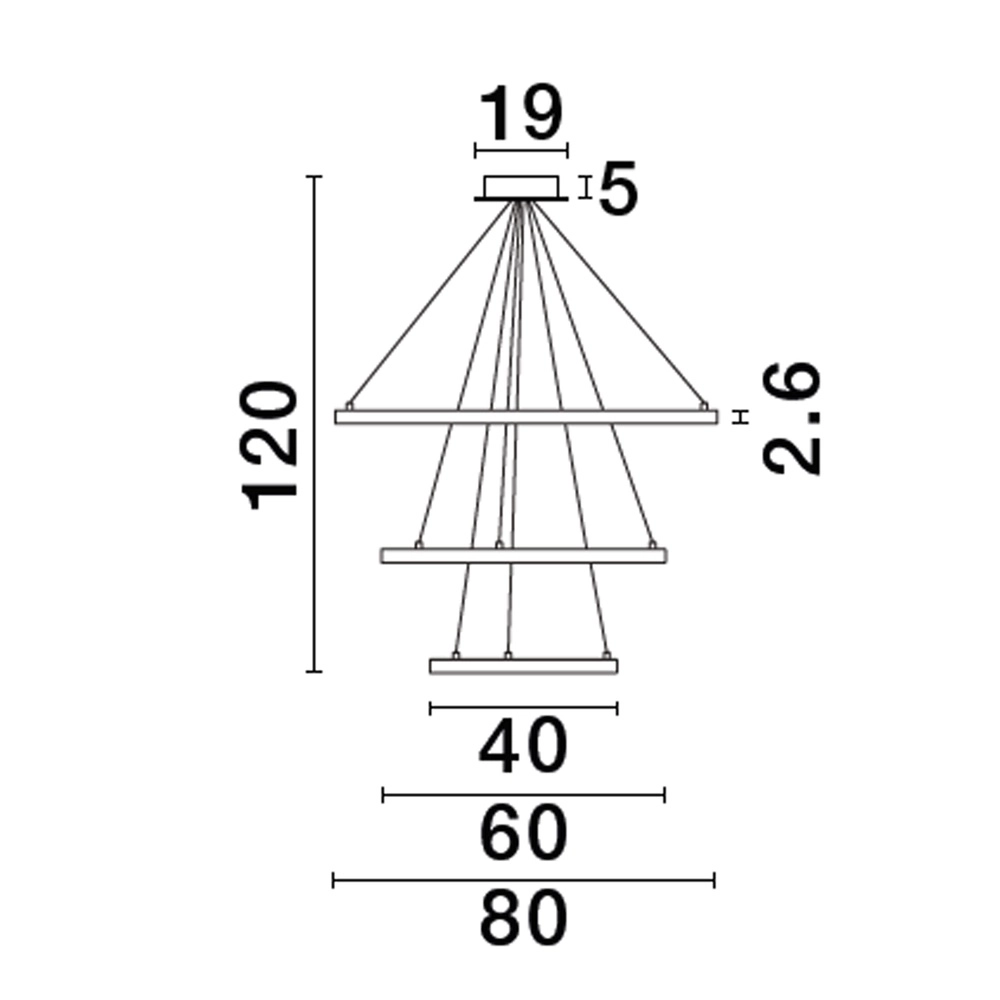 Zwarte hanglamp Empatia design triple Lyora 5212017442710