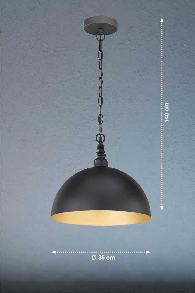 Industriële hanglamp Leitung Ø 35cm Fischer & Honsel 4003694606462
