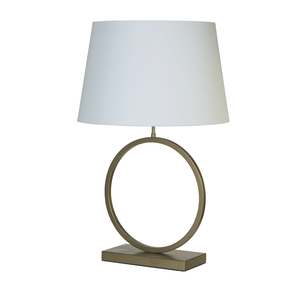 Tafellamp Elegant brons met witte kap