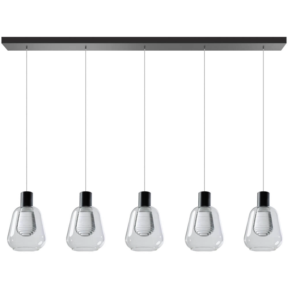 Glazen eettafel hanglamp Gary