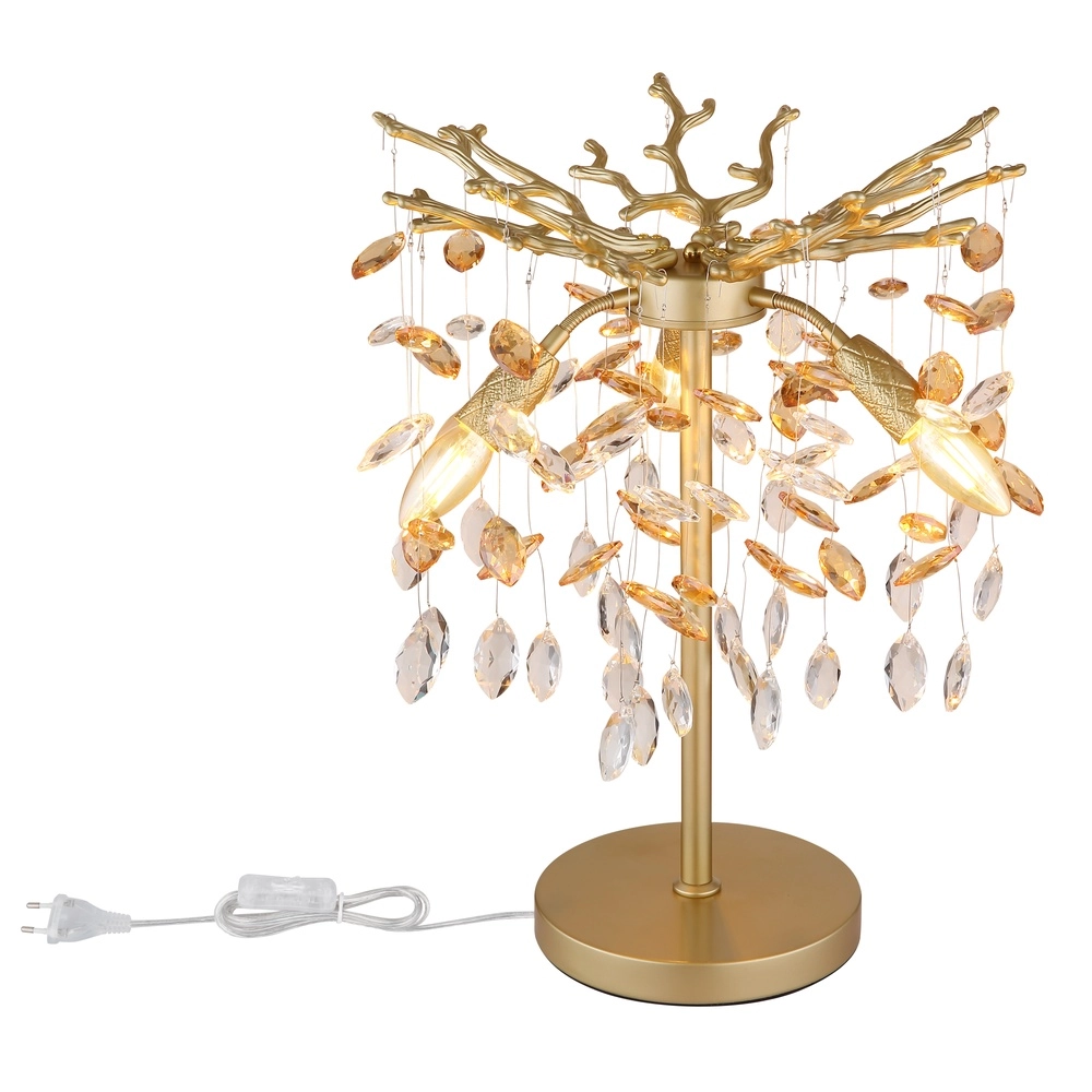 Tafellamp Queena goud Ø 36cm Globo 9007371528684