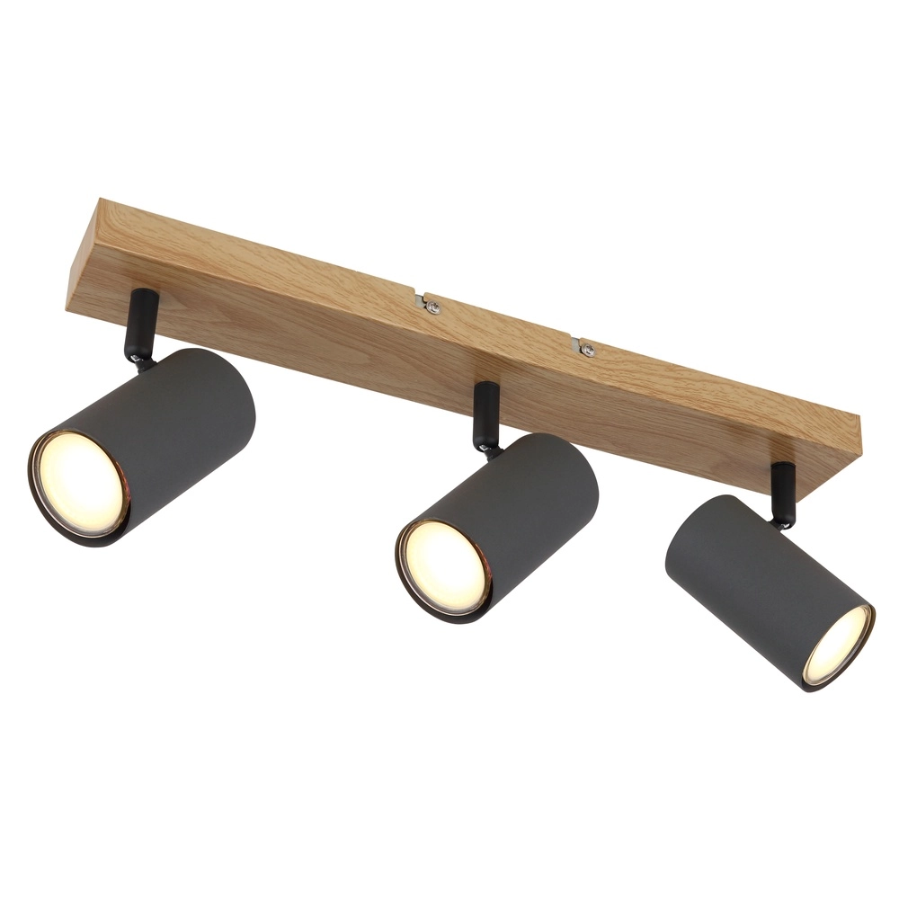 Plafondlamp 3-lichts Robby hout
