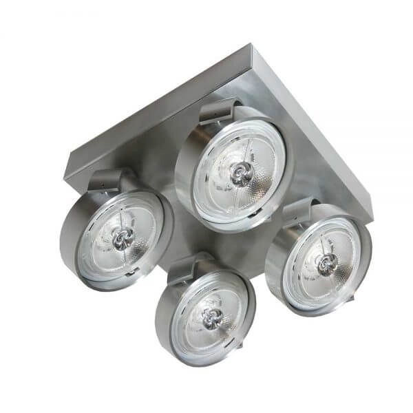 12 volt opbouwspot Dutchess 4-lichts, grijs Artdelight 8719831732449