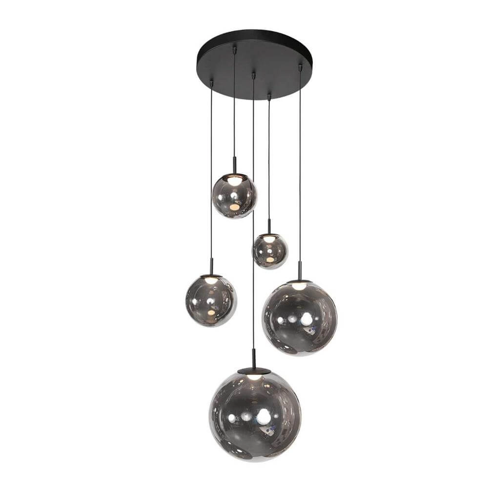 Vide hanglamp Bollique zwart 5-lichts Steinhauer 8712746177947