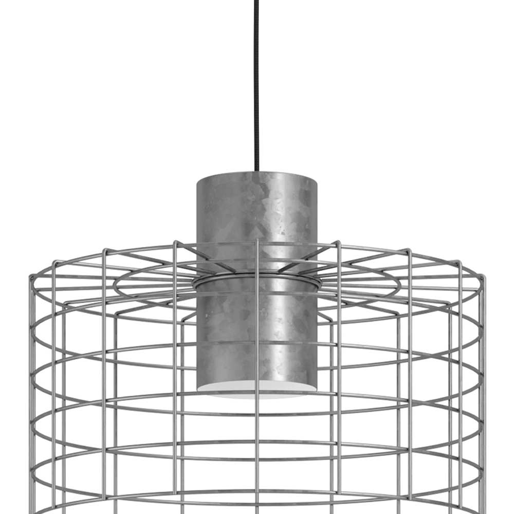 Grijze draadlamp Milligan Ø 38cm Eglo 9002759436490