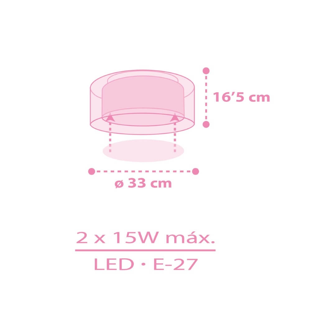 Plafondlamp Unicorns Ø 33cm Dalber 8420406003160
