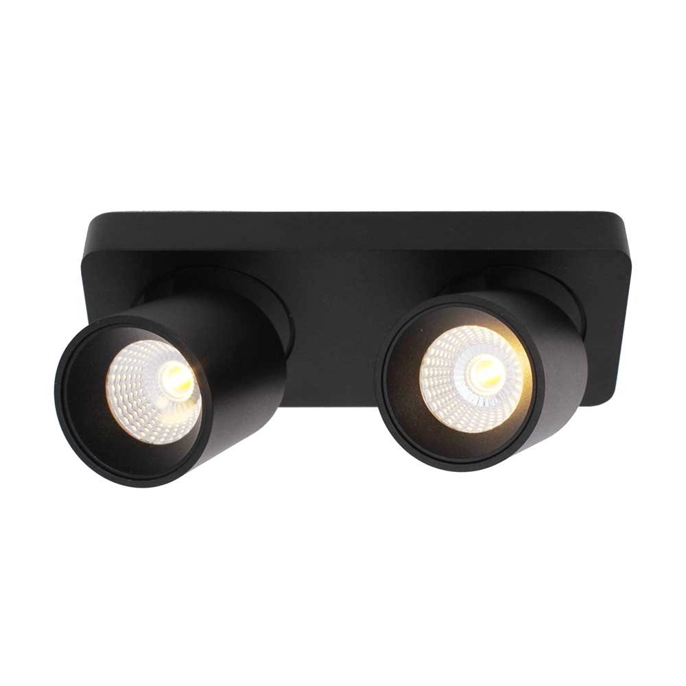 Dubbele ledspot Laguna 2-lichts zwart