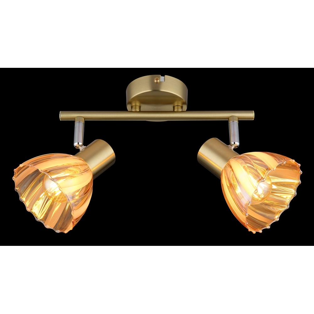 Plafondlamp 2-lichts Zachery goud Globo 9007371533497