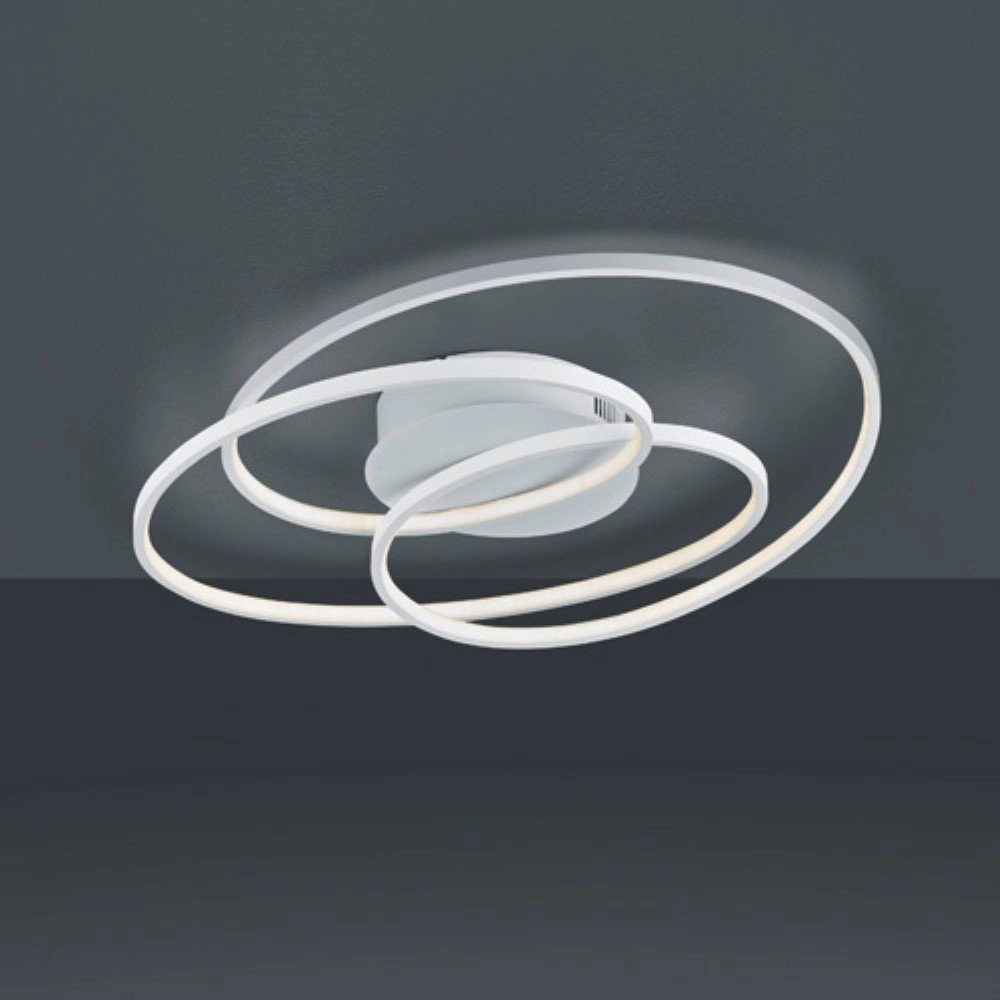 Moderne plafondlamp Gale wit Trio 4017807452235