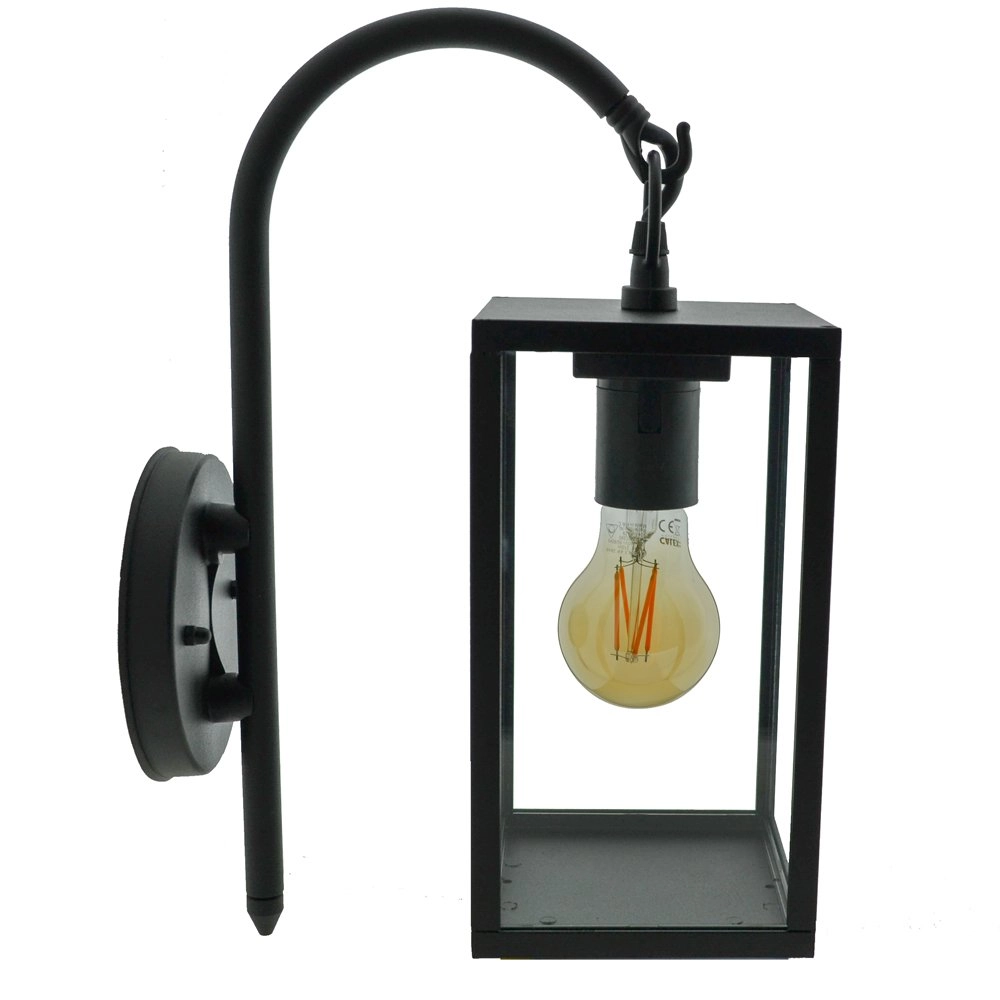 Landelijke buitenlamp Norway Down zwart Lyora 8716803509443