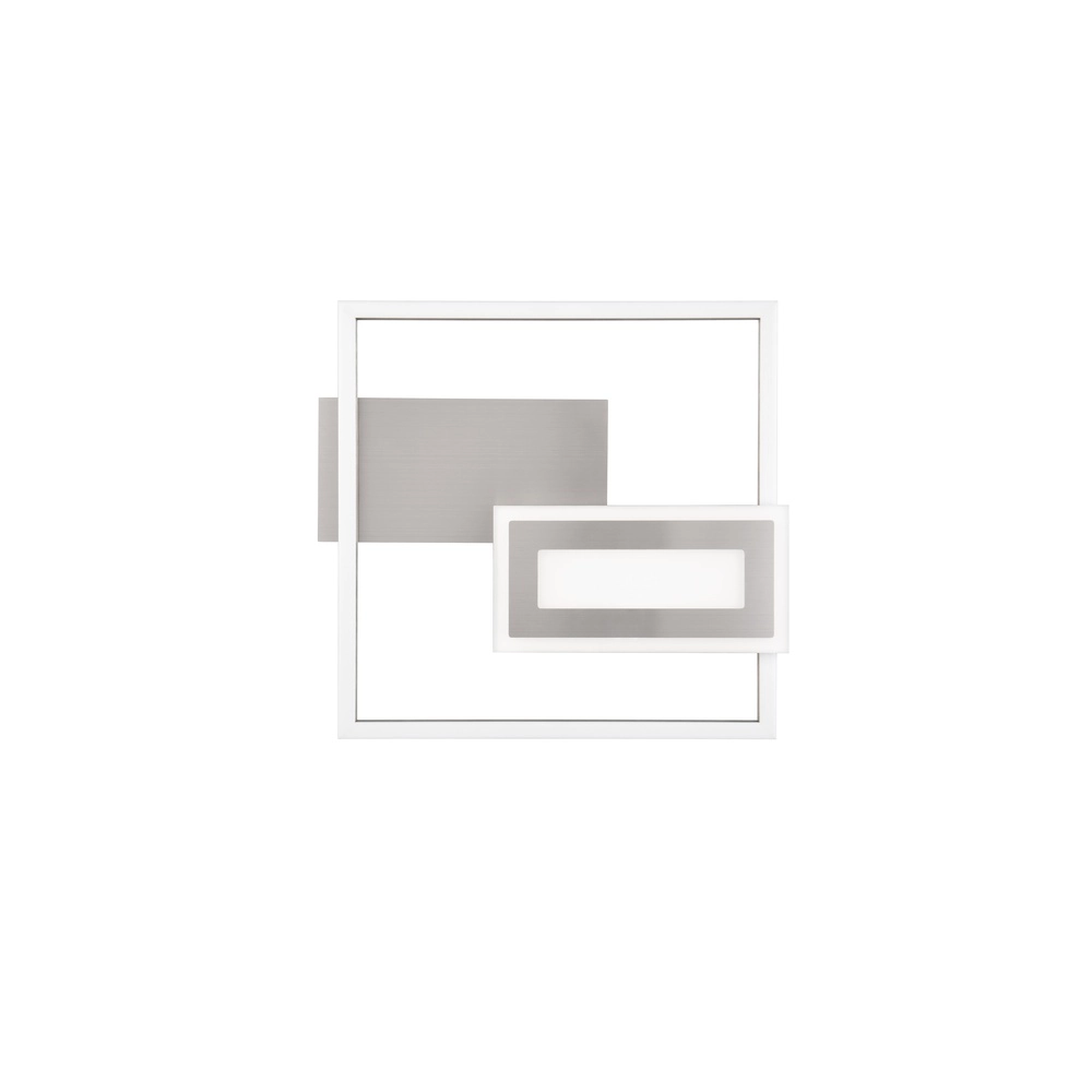 Vierkante plafondlamp Spiro nikkel 30cm Trio 4017807612431