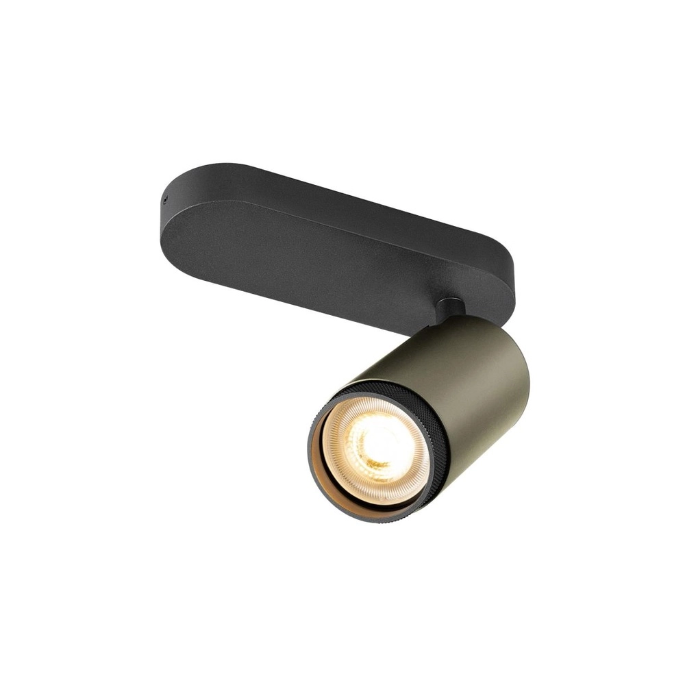 Opbouwspot Grip! L brons met zwarte ring SLV 4024163304429