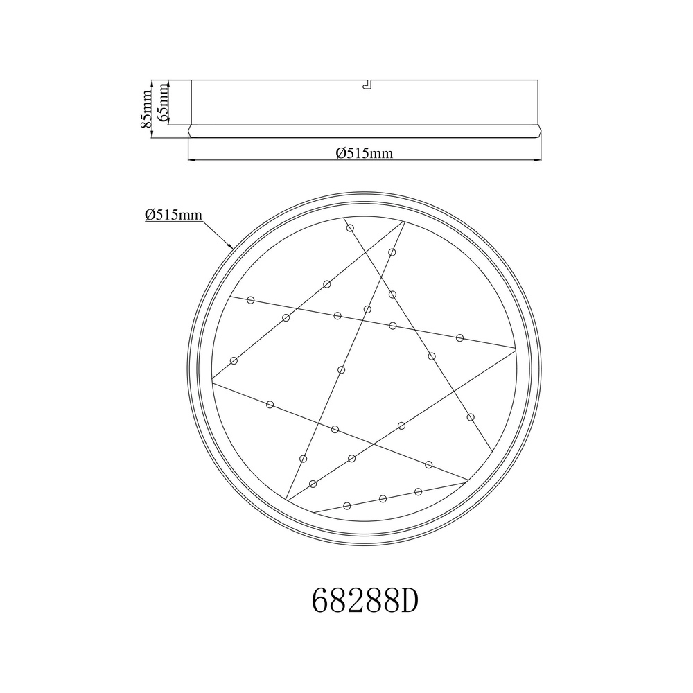 Zwarte plafondlamp Mirrora Ø 51,5cm Globo 9007371575848