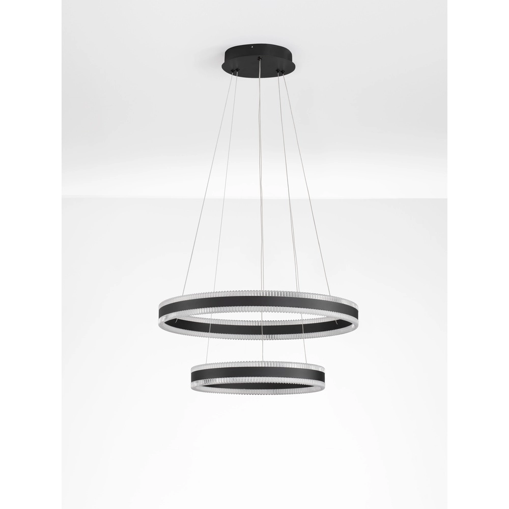Design hanglamp Alaro zwart dubbel Lyora 5212017459633