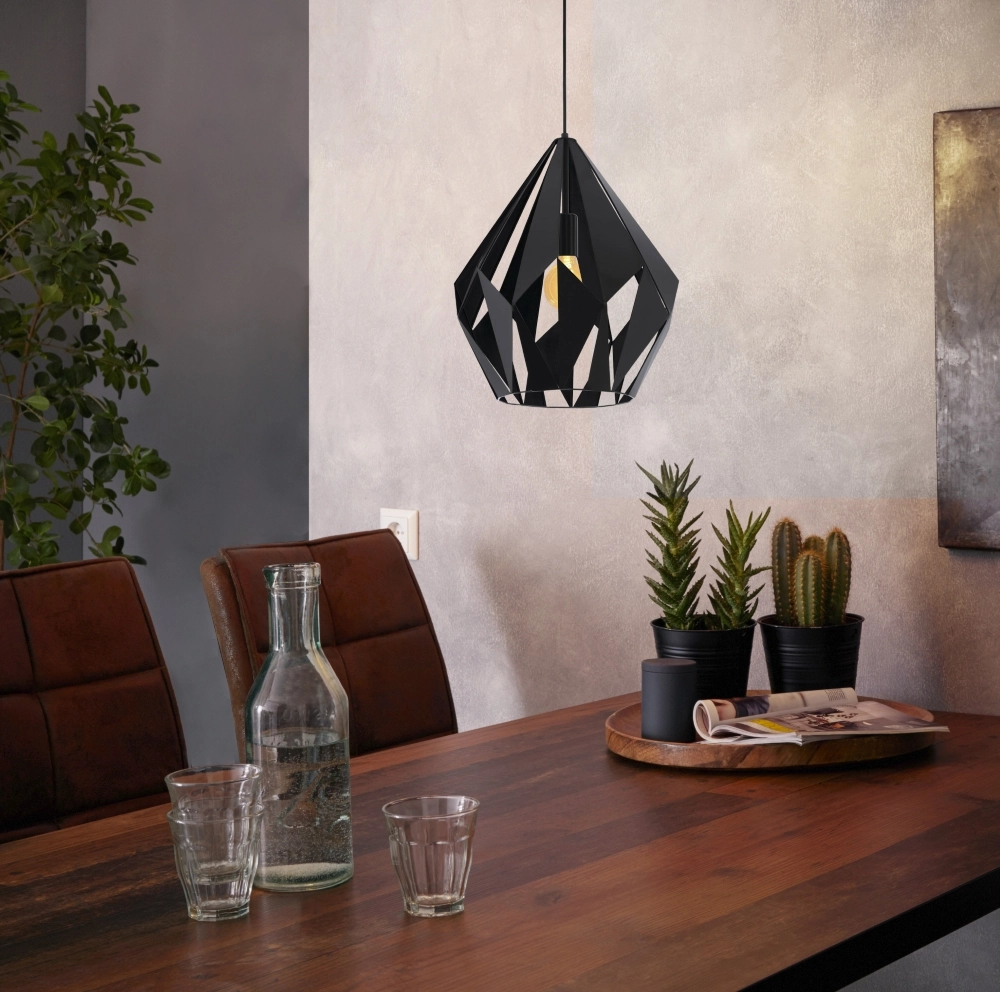 Zwarte hanglamp Carlton 5 Ø 38,5cm Eglo 9002759436988