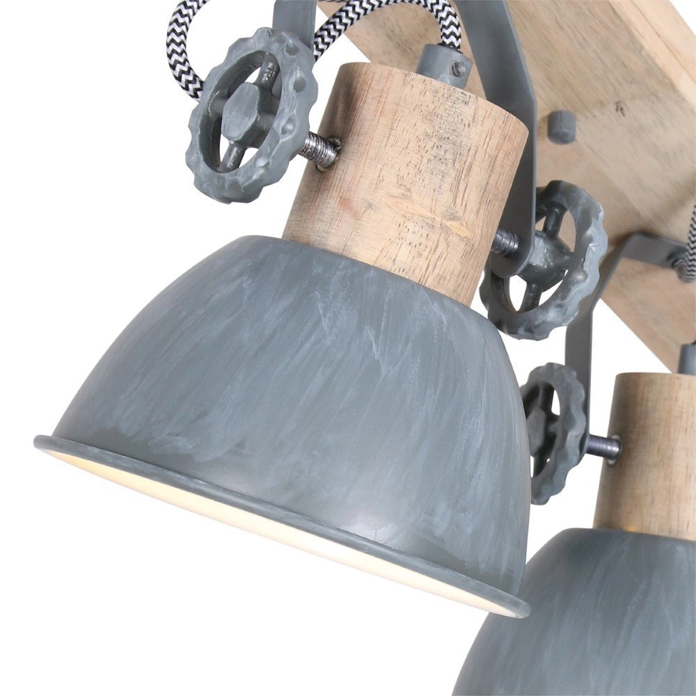 Landelijke plafondlamp Gearwood 4-lichts Steinhauer 8712746133332