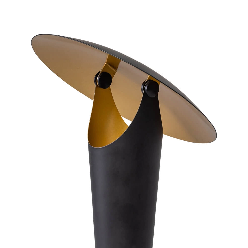 Moderne tafellamp The Britt zwart met goud ETH 8720195304432