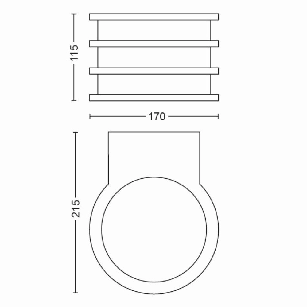 Muur Buitenlamp Hue Lucca antraciet Philips 8718696166048
