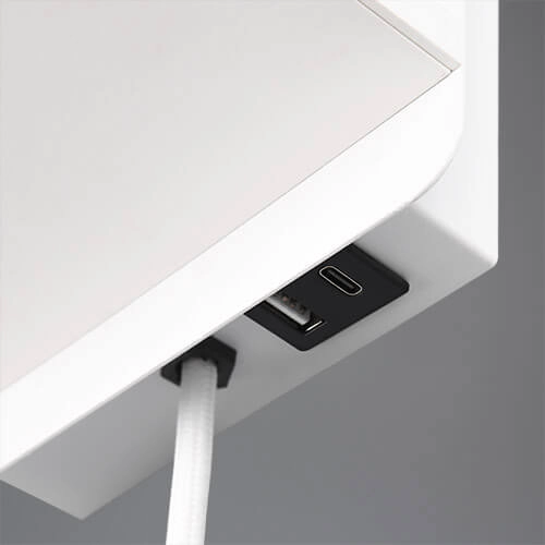 Strak nachtlampje Comfort wit - met usb Trio 4017807614756