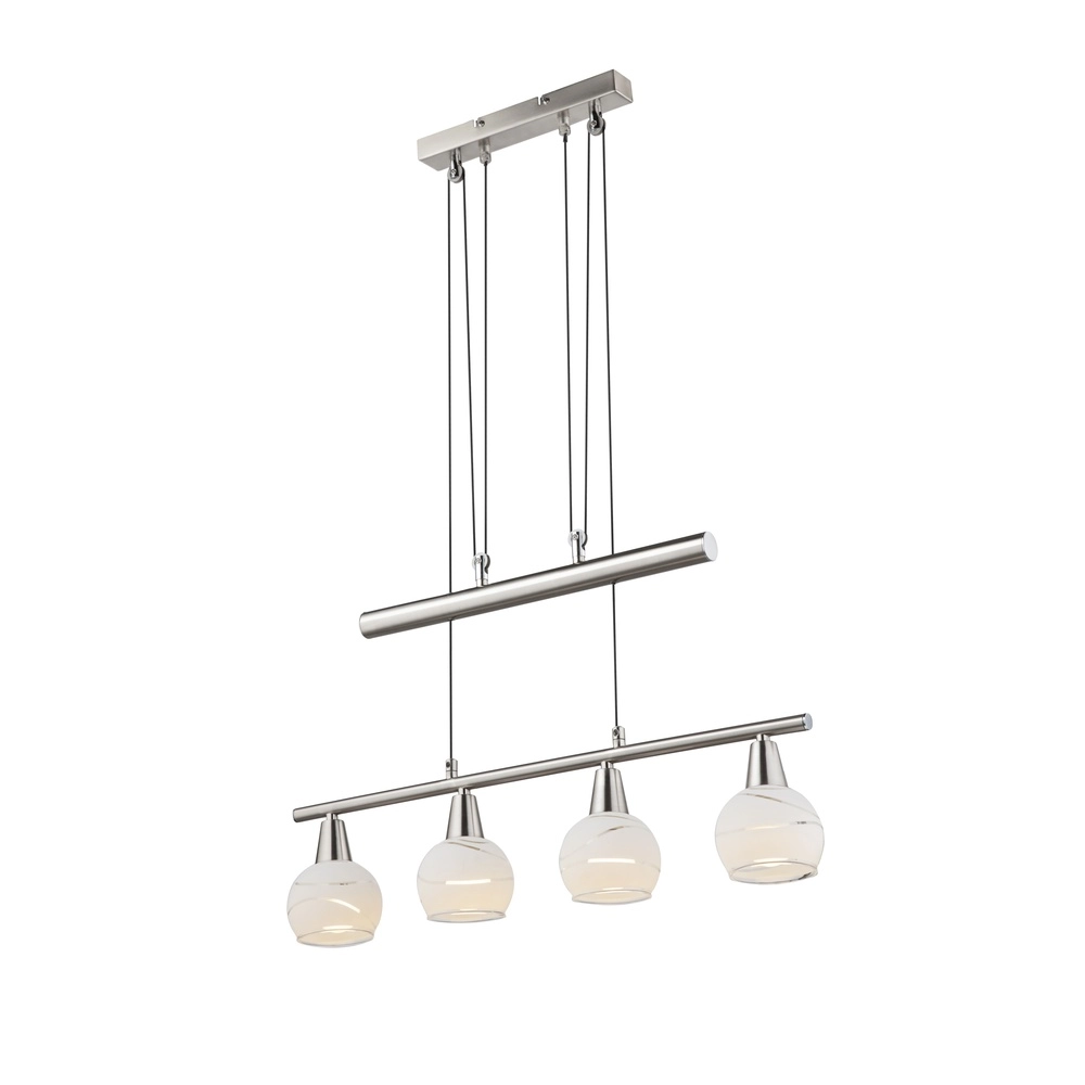 Hanglamp Elliott 4-lichts nikkel Globo 9007371319909