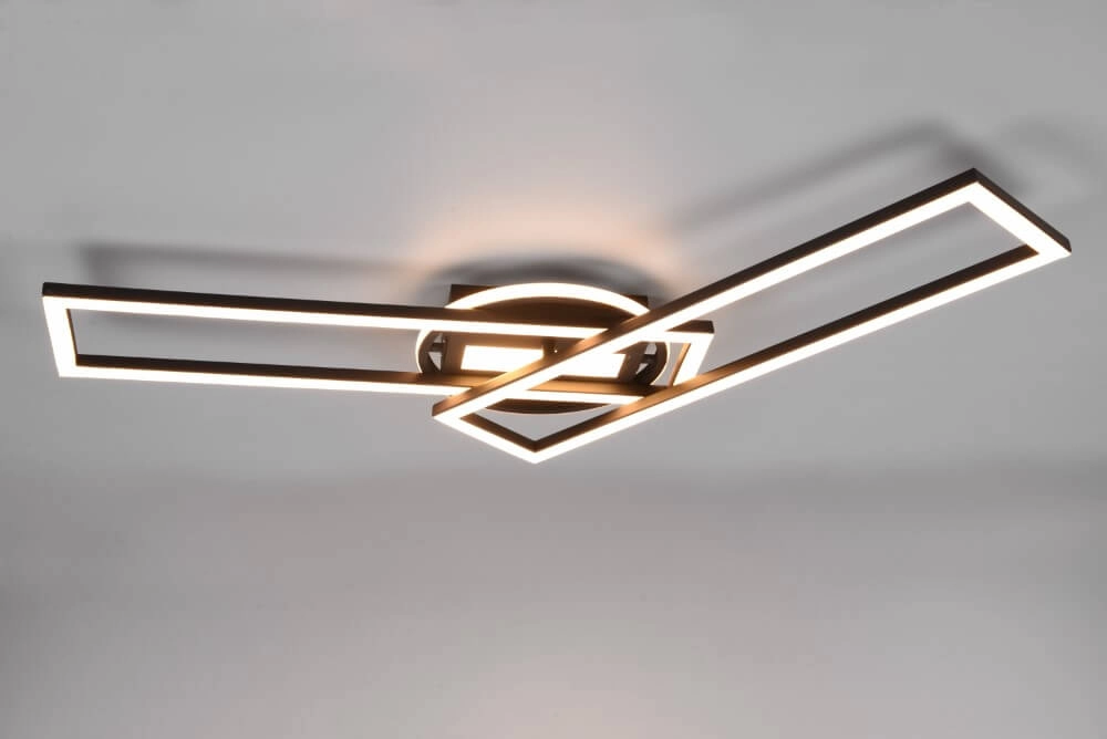 Verstelbare led plafondlamp Twister zwart Trio 4017807540581