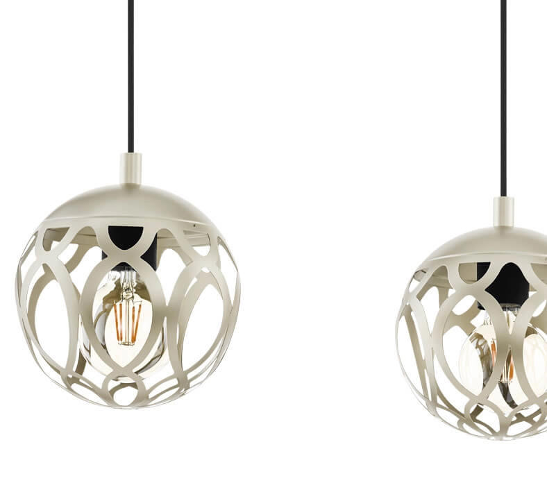 Hanglamp Mirtazza 3-lichts zwart met creme Eglo 9002759990725