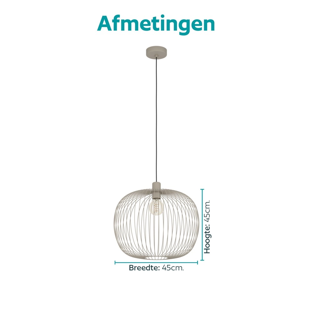 Draad hanglamp Lodods zand bruin Ø 45cm Eglo 9008606390281