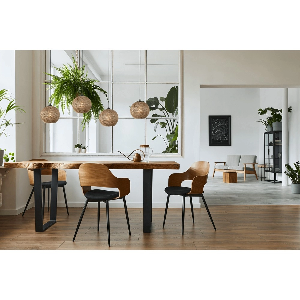 4-lichts hanglamp Corda ovaal rotan Ø 20cm Masterlight 8718121352893