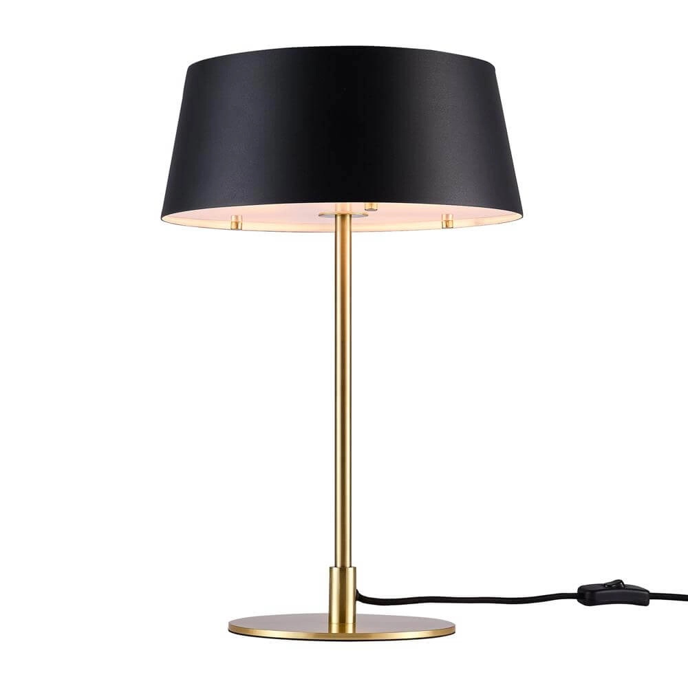 Strakke tafellamp Clasi zwart Ø 29cm