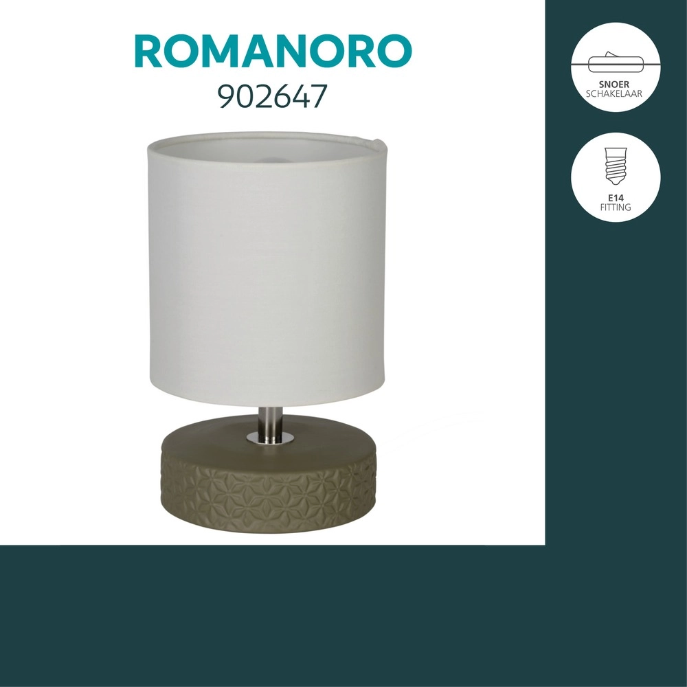 Tafellamp Romanoro roze met groen Eglo 9008606399796